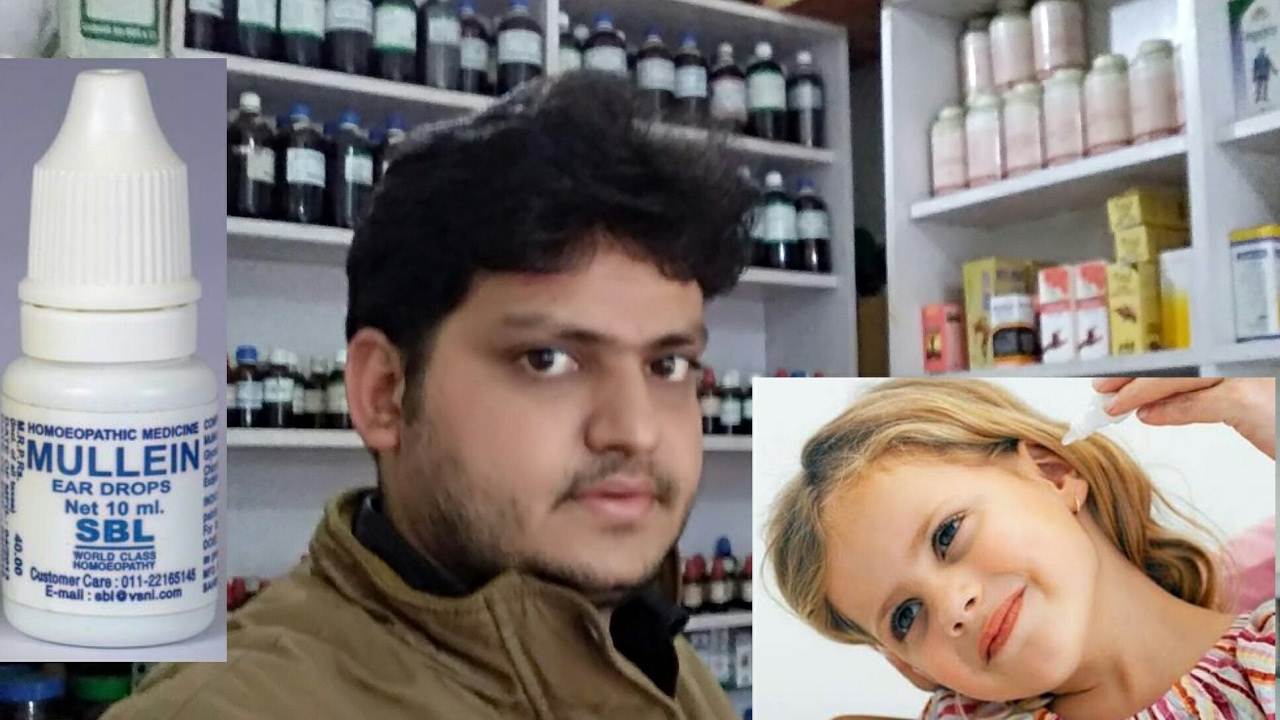 Homeopathic ear drop for ear pain otitis media