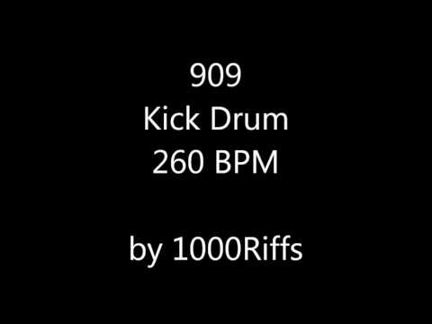 909 Kick Bass Drum 260 BPM - Beats Per Minute