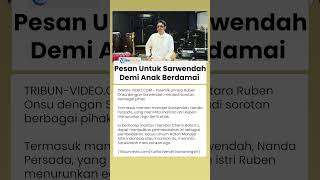 Konflik Ruben Onsu dan Sarwendah Disorot, Mantan Manajer Beri Pesan Menyentuh