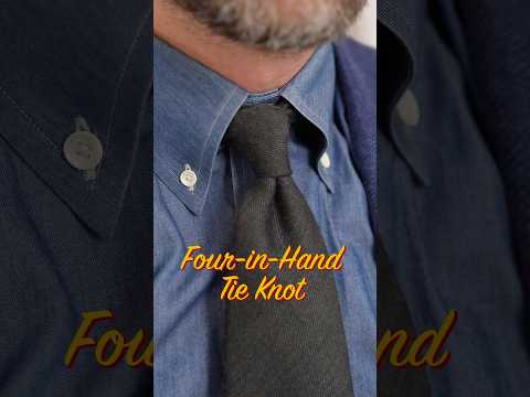 How to Tie a Four in Hand ( the first tie knot you should learn )