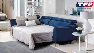 2 Seater Sofa Bed and Storage Chaise with Adjustable Headrest - Loxford | The Furniture People