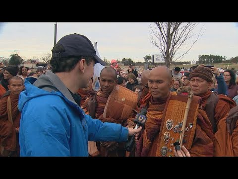 Buddhist monks on peace walk to face bitter cold on their journey | WSOC-TV