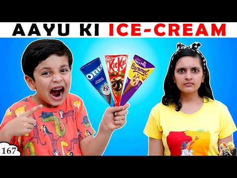 AAYU KI ICE CREAM | Moral Story for kids | Funny Hindi Stories | Ep 167 Aayu and Pihu Show