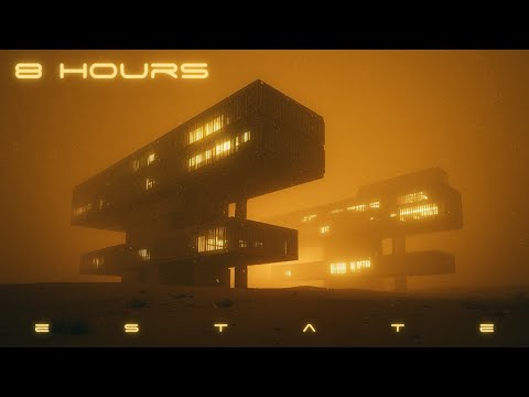 ESTATE [8 HOURS] - Snowy 2049 Cyberpunk Ambience - Blade Runner Ambient Music for Focus & Sleep - 4K