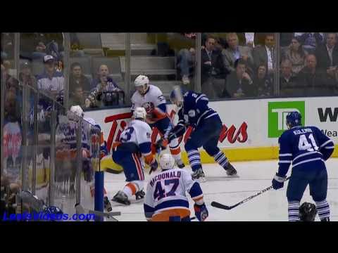 NYI 1 @ TOR 0 - Luke Schenn Hit - 101018