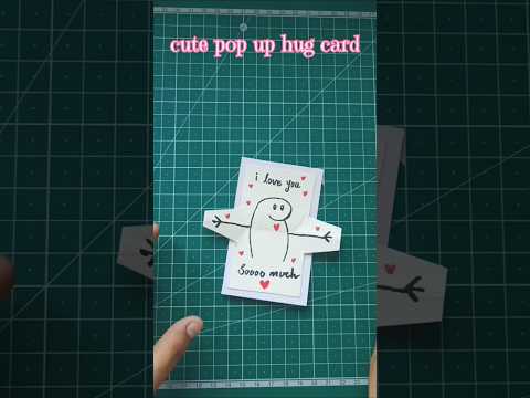 DIY pop up hug card tutorial #shorts   #crafts  #valentinesday #artshorts #handmadecards