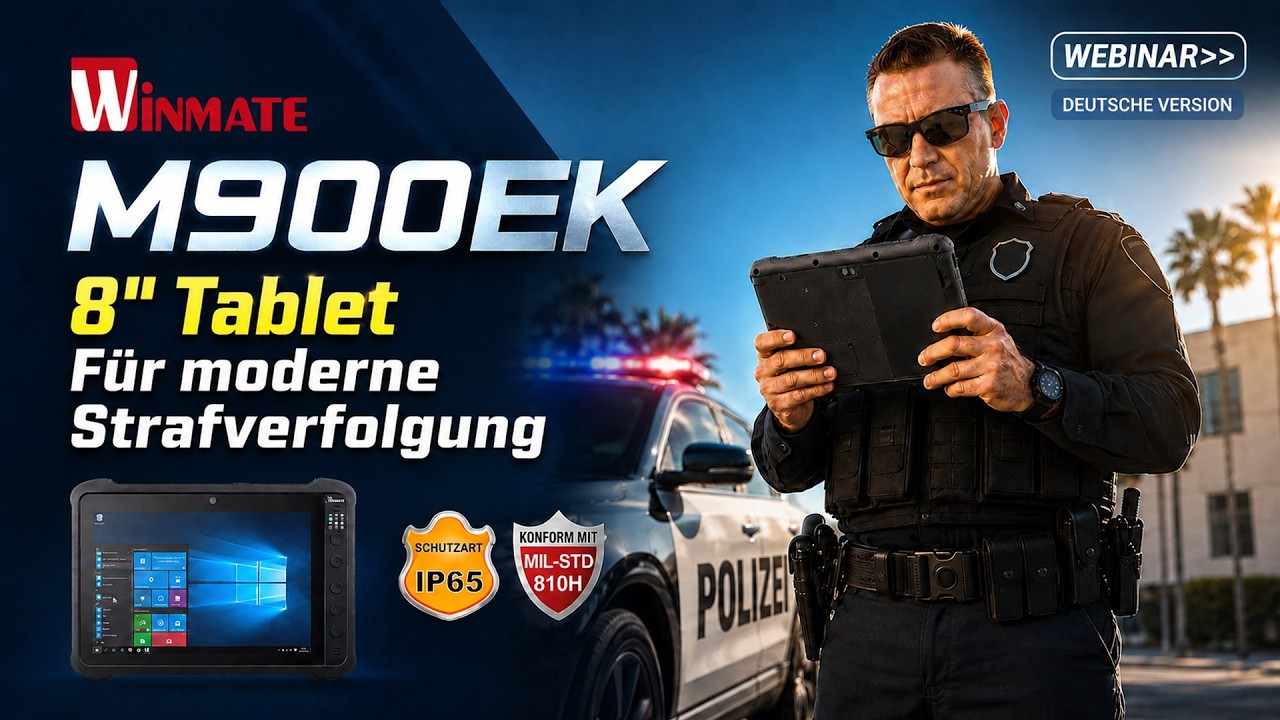 8-Zoll-Rugged-Tablet für den mobilen Einsatz in der Strafverfolgung | Winmate M900EK