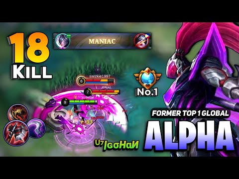 MANIAC! Hyper Alpha Best Build 2022 [ Former Top 1 Global Alpha Gameplay ] ᵁ⁷|ɢσнαи - Mobile Legends