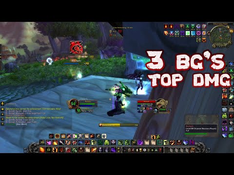 3 Top DMG BG's in a Row on Destro Lock - WotLK Solo PvP