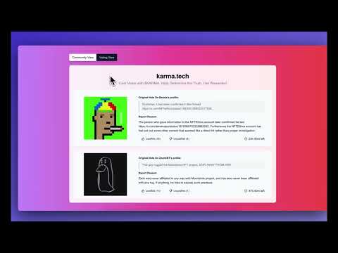 Community Karma | Aptos Code Collision Hackathon 2024 [Demo]