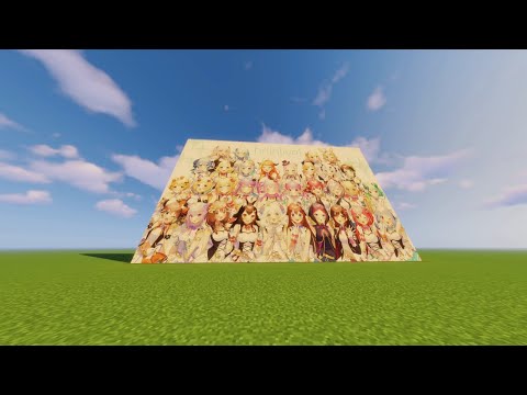 Thank you, good bye 【World largest minecraft pixel ever created - enormous Hololive Map painting】