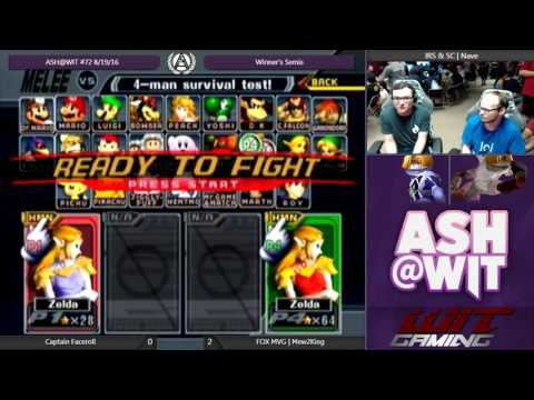 FOX MVG | Mew2King (Sheik) vs Captain Faceroll (Sheik) - ASH@WIT #72 Melee Winner's Semis