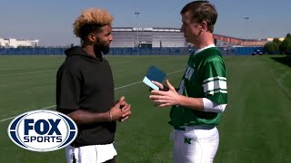 Odell Beckham Jr. catches Peanut M&M'S from Cooper Manning  - #MANNINGHOUR