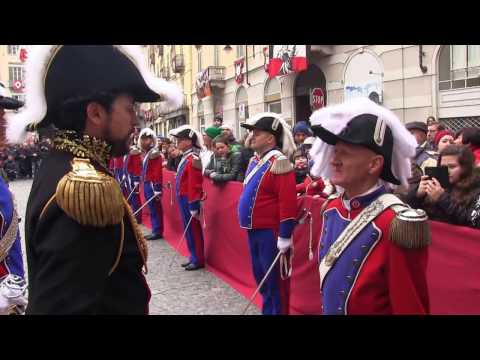 Storico Carnevale d'Ivrea 2017 -  PRISE du DRAPEAU