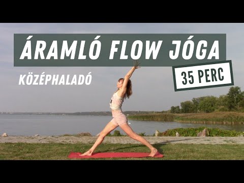 Áramló slow flow jóga gyakorlás 🇭🇺🌊 - 35 perc - KÖZÉPHALADÓ