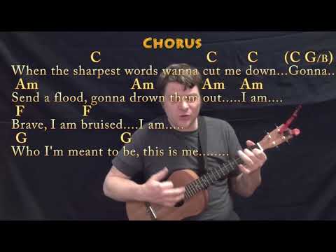 This Is Me (The Greatest Showman) Bariuke Cover Lesson in C with Chords/Lyrics