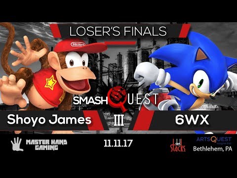 SmashQuest 3 - Shoyo James (Diddy Kong) vs. 6WX (Sonic) - Loser's Finals