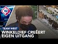 Winkeldief loopt vier keer met volle tas naar buiten via het magazijn - Team West