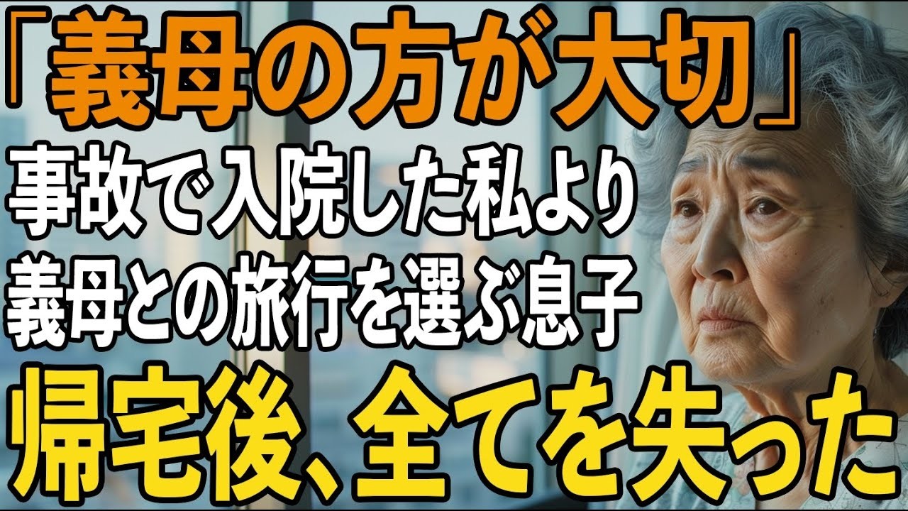 「母より義母が大事」事故で入院した私よりも義母とのハワイ旅行を優先した息子夫婦→1週間後、帰宅した息子たちはすべてを失いました【シニアライフ】【60代以上の方へ】