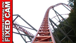 preview picture of video 'Expedition Geforce Holiday Park Plopsa - Roller Coaster POV On Ride Intamin (Theme Park Germany)'