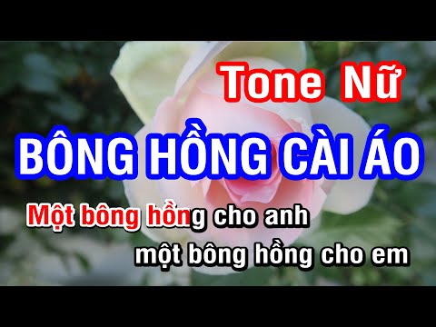 Bông Hồng Cài Áo (Karaoke Beat) - Tone Nữ | Nhan KTV