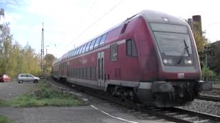 preview picture of video 'BR 146 024 with double deck coaches at Eschweiler HBF'