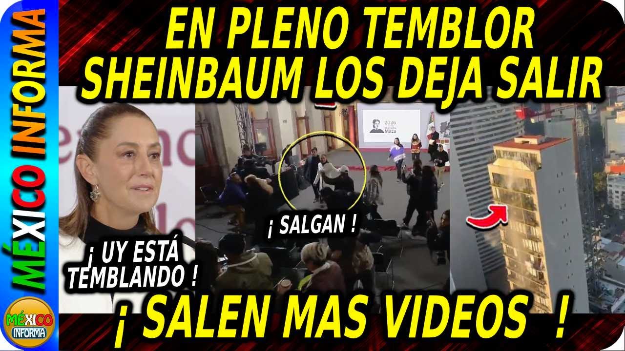 REVELAN MAS VIDEOS TRAS TEMBLOR. MIRA LO QUE PASÓ EN PALACIO NACIONAL. SHEINBAUM LES DIJO ESTO.