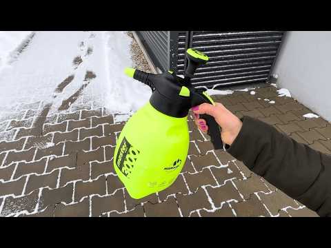 Simply spray on. Snow and ice melt in seconds.
