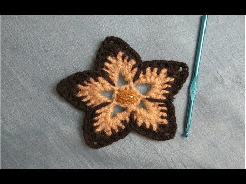 Floare  crosetata,de iarna - Model nr 1