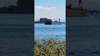 Tugboat Pushing Barge in the Delta!!!
