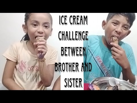 ice cream challenge between brother and sister #chanpreet DM