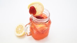 สูตรเครื่องดื่ม Strawberry Lemon Soda สดชื่น คลายร้อน