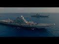 INS Vikrant and INS Vikramaditya Exercise Together At Sea For The First Time