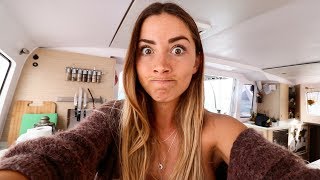 The Fear of Dragging Anchor ALONE on the boat. (Sailing La Vagabonde) Ep. 134