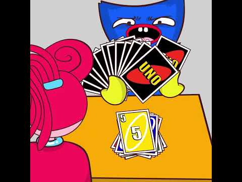 Huggy Wuggy and Mommy Long Legs Spider play UNO in Among Us