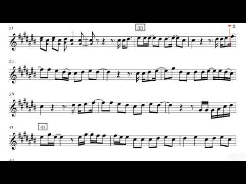 Justin Bieber - Love Yourself - Sheet Music Saxophone Play Along