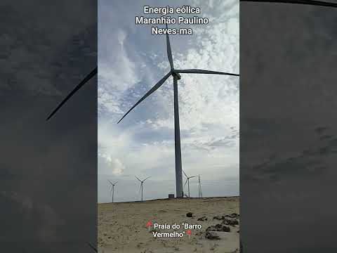 Praia do Barro Vermelho Paulino Neves-Ma #praia #praiadobrasil #familia#energialimpa #energiaeolica