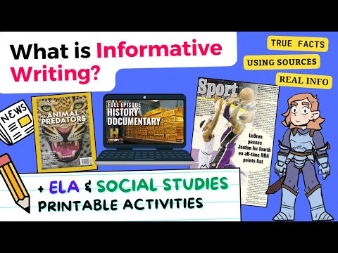 Informative Writing For Kids! Using Facts, Research, and Sources✏️📚💻