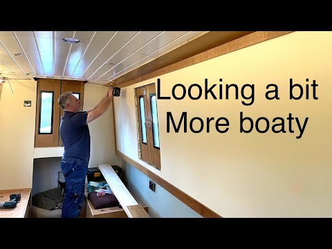 Narrowboat fit out Ep 78 What a difference to the walls as the trim finally goes up