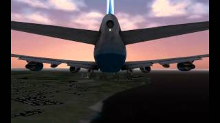 preview picture of video '747 Crosswind landing on EPOK Gdynia Oksywie'