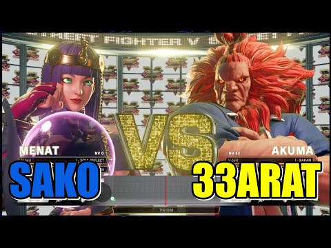 SAKO (MENAT) vs 33ARAT (AKUMA) - street fighter 5 champion edition online matches