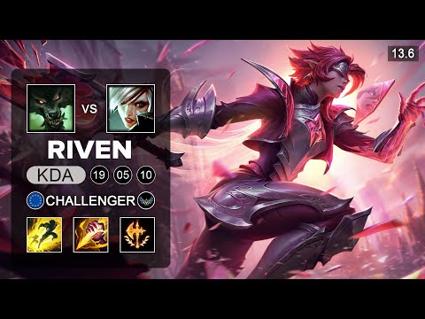 Riven vs Warwick Top - EUW Challenger - Patch 13.6 Season 13