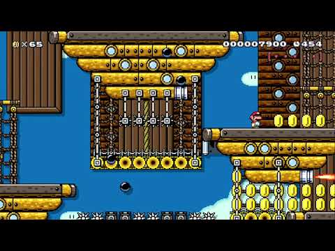 SMLW 3-3: Prison Ship Parade by Ridley U ~ WORLD RECORD! - SUPER MARIO MAKER - NO COMMENTARY 1bc