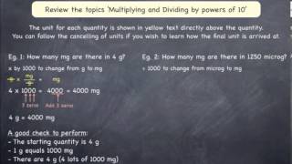 Converting between micrograms, mg, g and kg: Examples (Part 2)
