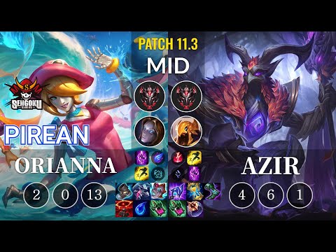 SG Pirean Orianna vs Azir Mid - KR Patch 11.3
