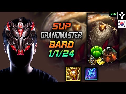 GrandMaster Bard Support vs Nautilus - 천상계 서폿 바드 솔라리 수호자 - LOL KR 12.3