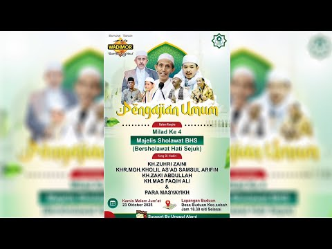 🔴 LIVE | PEGAJIAN UMUM DALAM RANGKA MILAD KE 4 MAJELIS SHOLAWAT BHS