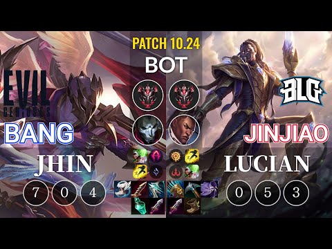 EG Bang Jhin vs BLG Jinjiao Lucian Bot - KR Patch 10.24