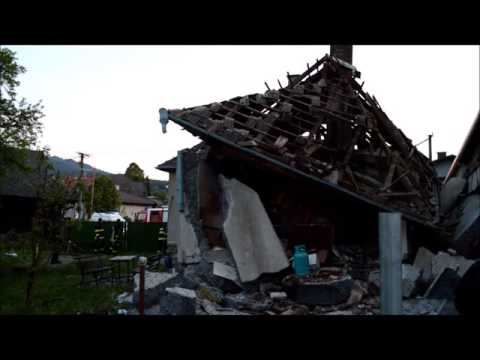 výbuch rodinného domu v Liptovskej Štiavnici