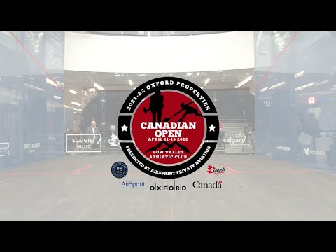 Live Squash: Oxford Properties Canadian Open 2022 - Rd 1 - Glass Court